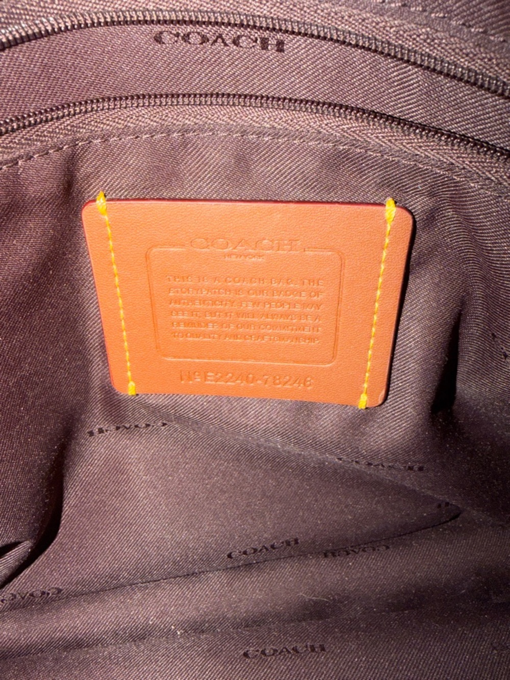 Coach Burgundy Leather Tote Bag with Gold-Tone Accent - Picture 2 of 9